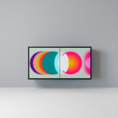 SYMPHONY OF COLORS Madia a 2 Ante in Finitura Nera