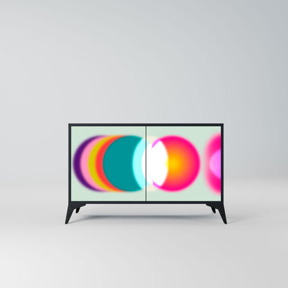 Credenza SYMPHONY OF COLORS a 2 ante in finitura nera