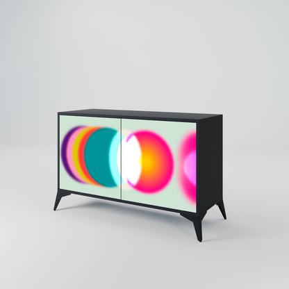 Credenza SYMPHONY OF COLORS a 2 ante in finitura nera