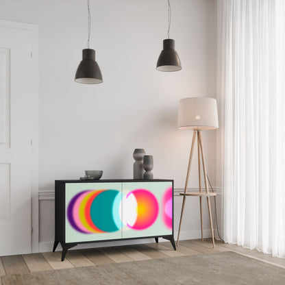Credenza SYMPHONY OF COLORS a 2 ante in finitura nera