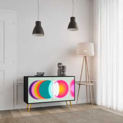 Credenza SYMPHONY OF COLORS a 2 ante in finitura nera