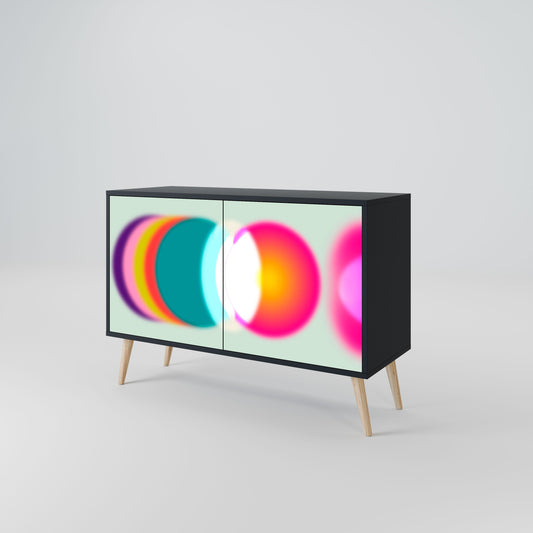 Credenza SYMPHONY OF COLORS a 2 ante in finitura nera