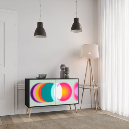 Credenza SYMPHONY OF COLORS a 2 ante in finitura nera