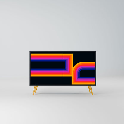 Credenza a 2 ante BLINDED BY THE LIGHTS in finitura nera