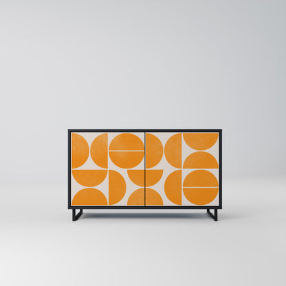 Credenza a 2 ante RECURRING DREAMS in finitura nera