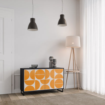 Credenza a 2 ante RECURRING DREAMS in finitura nera
