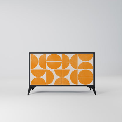 Credenza a 2 ante RECURRING DREAMS in finitura nera