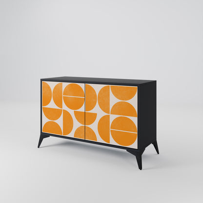 Credenza a 2 ante RECURRING DREAMS in finitura nera