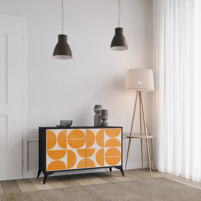 Credenza a 2 ante RECURRING DREAMS in finitura nera