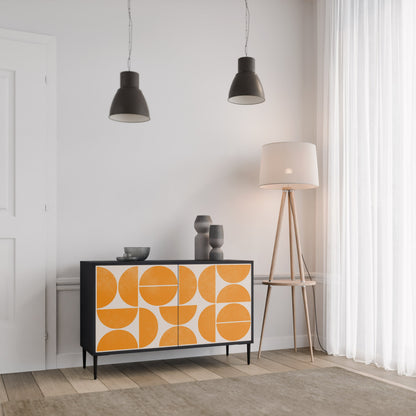 Credenza a 2 ante RECURRING DREAMS in finitura nera
