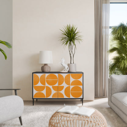 Credenza a 2 ante RECURRING DREAMS in finitura nera