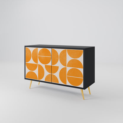 Credenza a 2 ante RECURRING DREAMS in finitura nera
