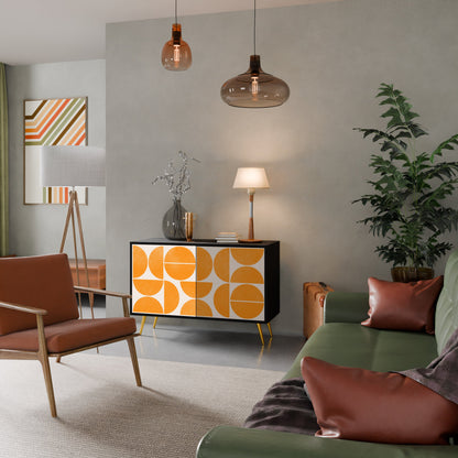 Credenza a 2 ante RECURRING DREAMS in finitura nera