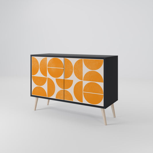 Credenza a 2 ante RECURRING DREAMS in finitura nera
