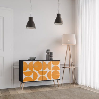 Credenza a 2 ante RECURRING DREAMS in finitura nera