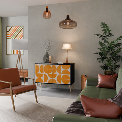Credenza a 2 ante RECURRING DREAMS in finitura nera
