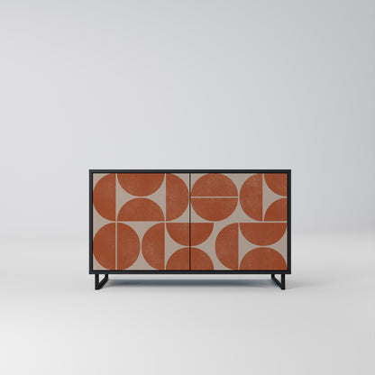 Credenza a 2 ante REPETITION COMPULSION in finitura nera