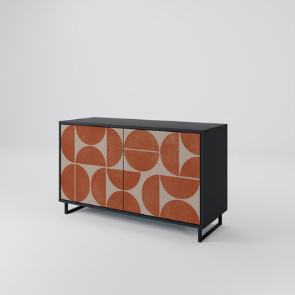 Credenza a 2 ante REPETITION COMPULSION in finitura nera