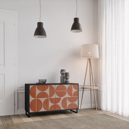 Credenza a 2 ante REPETITION COMPULSION in finitura nera