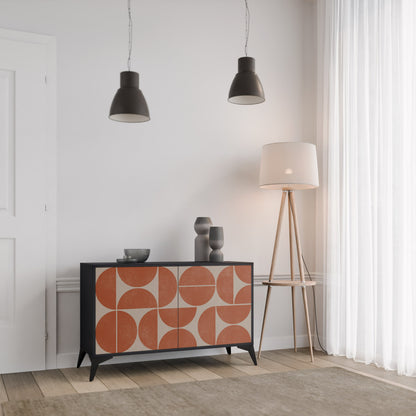 Credenza a 2 ante REPETITION COMPULSION in finitura nera
