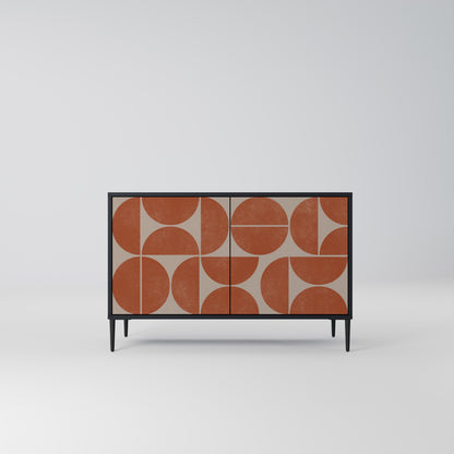 Credenza a 2 ante REPETITION COMPULSION in finitura nera