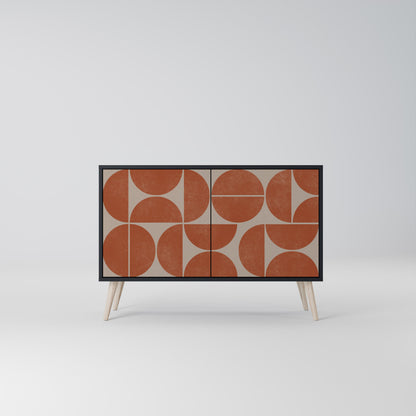 Credenza a 2 ante REPETITION COMPULSION in finitura nera