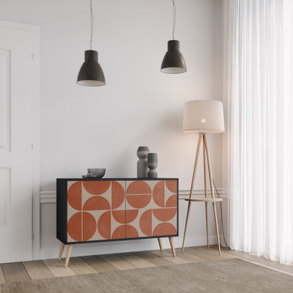Credenza a 2 ante REPETITION COMPULSION in finitura nera
