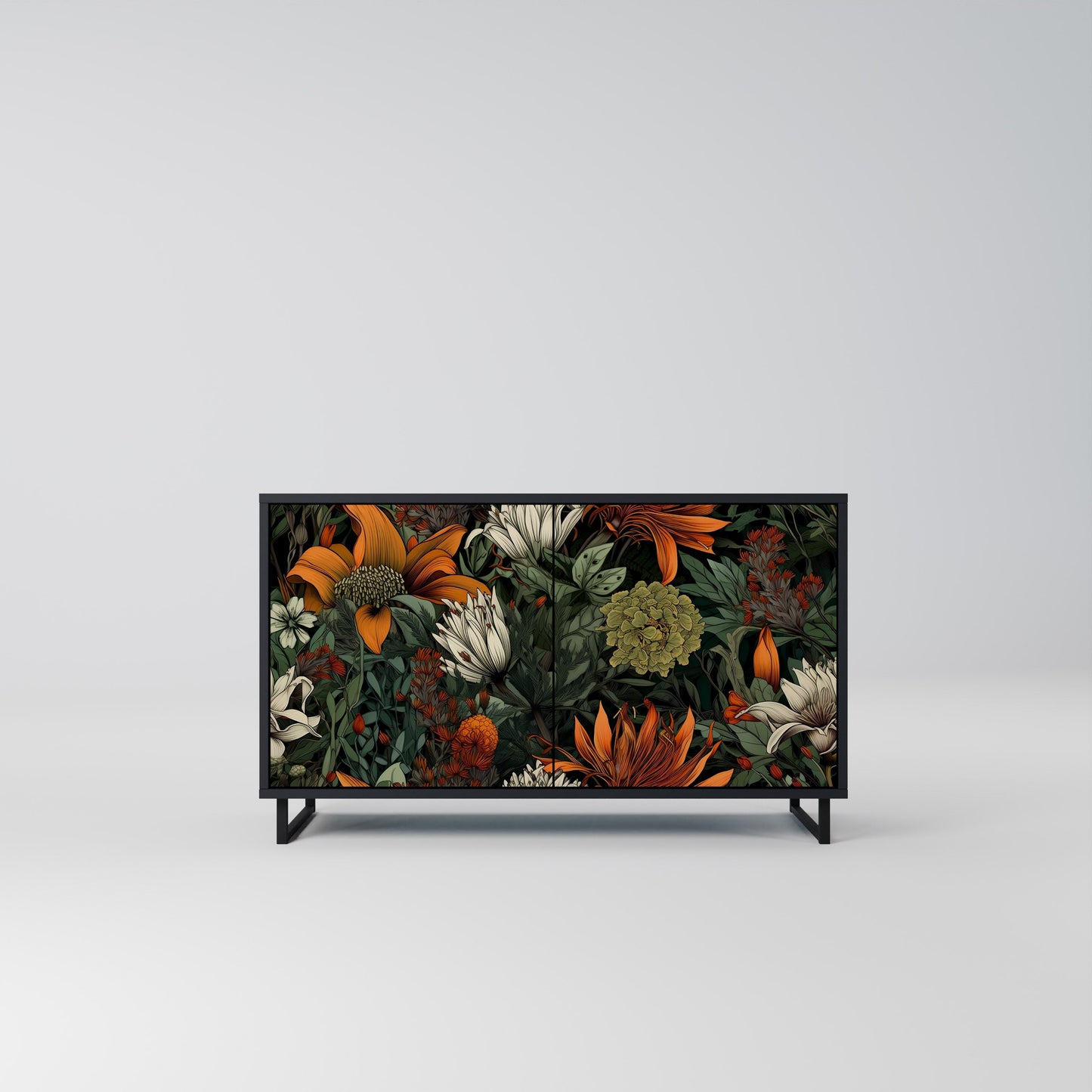 Credenza a 2 ante MIDNIGHT SPROUT in finitura nera