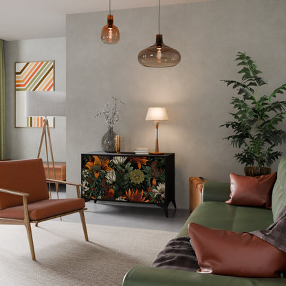 Credenza a 2 ante MIDNIGHT SPROUT in finitura nera