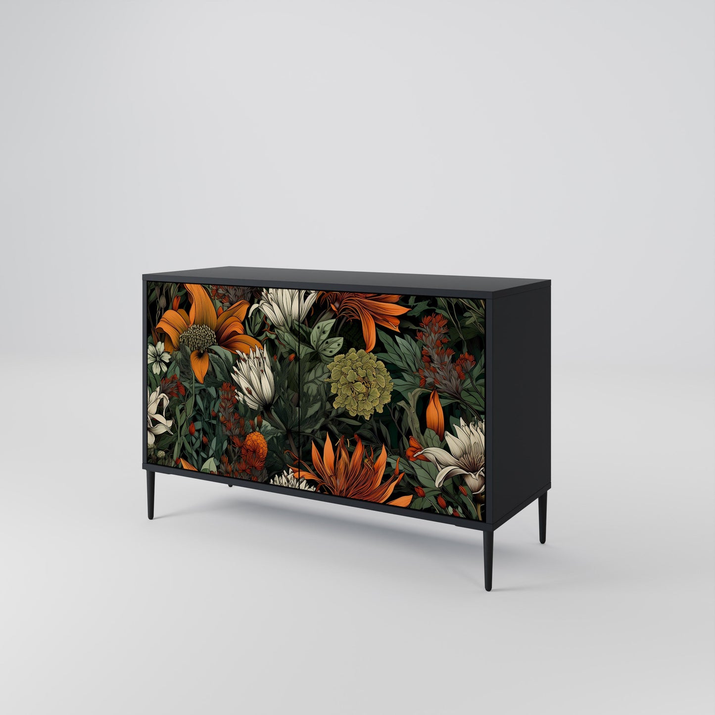Credenza a 2 ante MIDNIGHT SPROUT in finitura nera