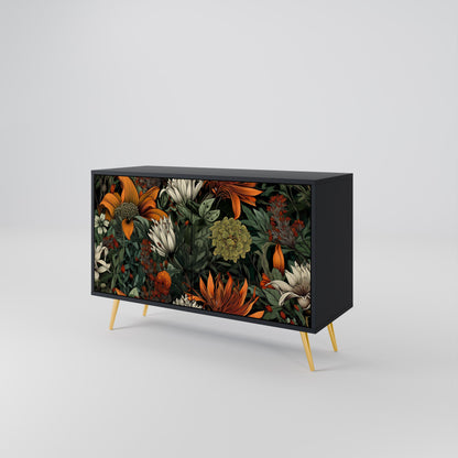 Credenza a 2 ante MIDNIGHT SPROUT in finitura nera