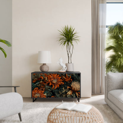 Credenza a 2 ante DAWN BLOOM in finitura nera