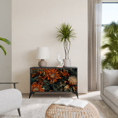 Credenza a 2 ante DAWN BLOOM in finitura nera