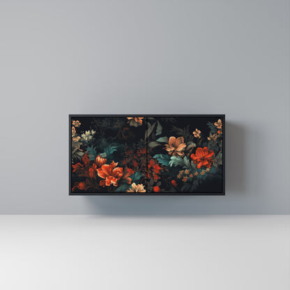 IMAGINARY BLOSSOM Madia a 2 Ante in Finitura Nera
