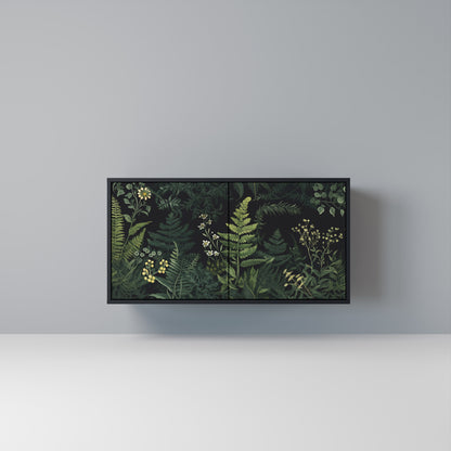 FERN FLOWERS Madia a 2 Ante in Finitura Nera