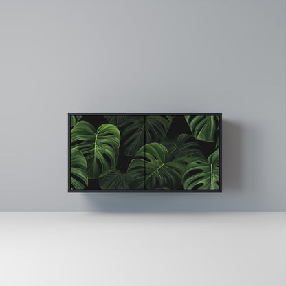 INFINITE MONSTERA Madia a 2 Ante in Finitura Nera