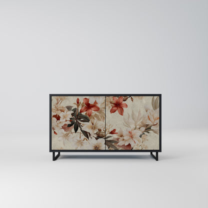 Credenza a 2 ante PETAL HARMONY in finitura nera