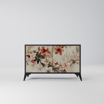 Credenza a 2 ante PETAL HARMONY in finitura nera