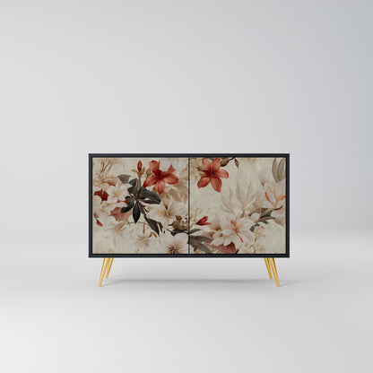 Credenza a 2 ante PETAL HARMONY in finitura nera