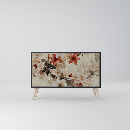 Credenza a 2 ante PETAL HARMONY in finitura nera