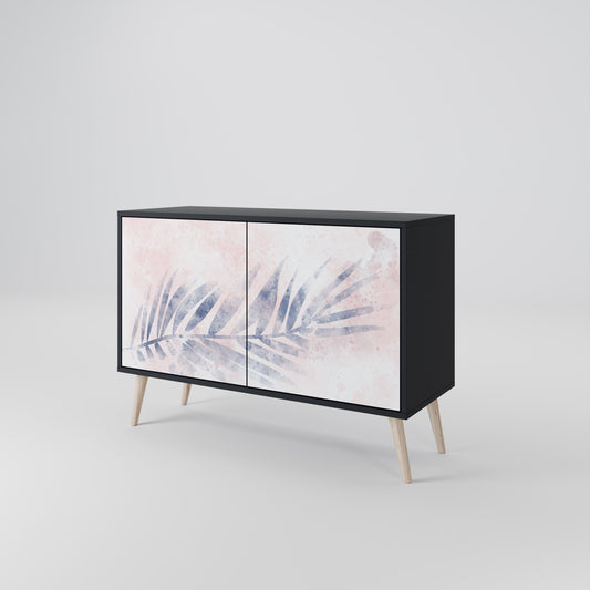 Credenza TIMELESS FLOAT a 2 ante in finitura nera