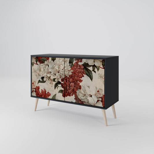 Credenza a 2 ante EPHEMERAL DAYS in finitura nera