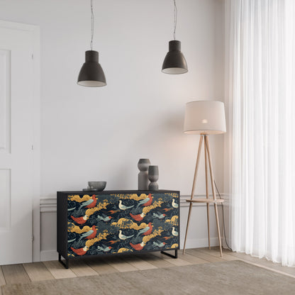 Credenza a 2 ante FOWLY DAZE in finitura nera