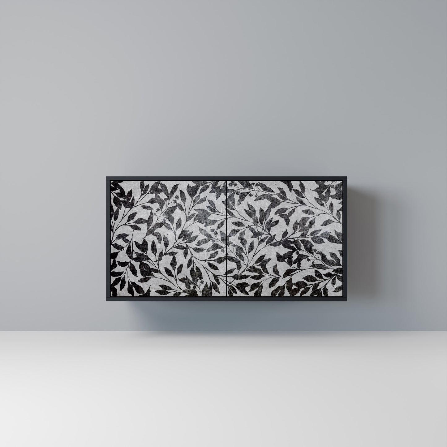 CHARCOAL SPROUT Madia a 2 Ante in Finitura Nera