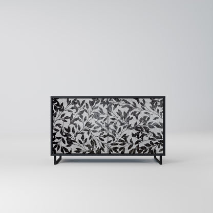 Credenza CHARCOAL SPROUT a 2 ante con finitura nera