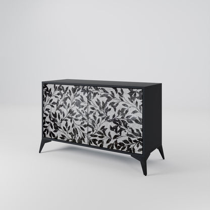 Credenza CHARCOAL SPROUT a 2 ante con finitura nera