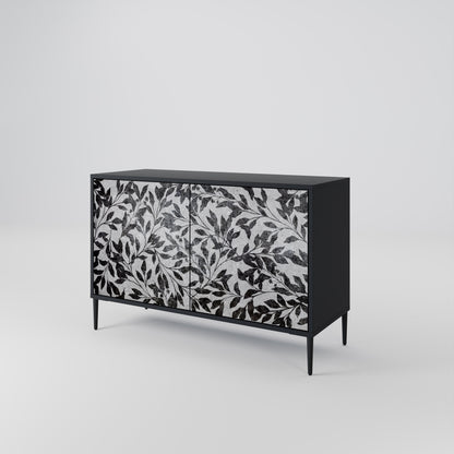 Credenza CHARCOAL SPROUT a 2 ante con finitura nera