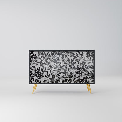 Credenza CHARCOAL SPROUT a 2 ante con finitura nera