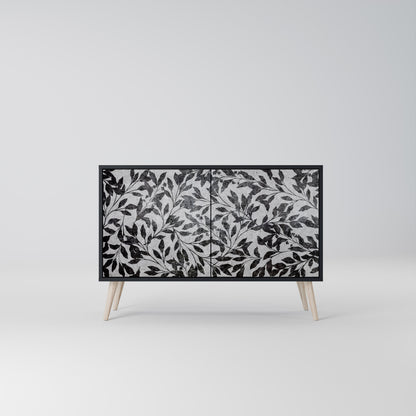Credenza CHARCOAL SPROUT a 2 ante con finitura nera
