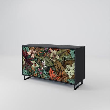 Credenza BOTANICAL EMERGENCE a 2 ante in finitura nera